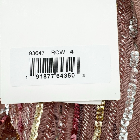 MAC DUGGAL Sequined V Neck Long Sleeve Column Gown Rosewood 4 NWT - Picture 9 of 11